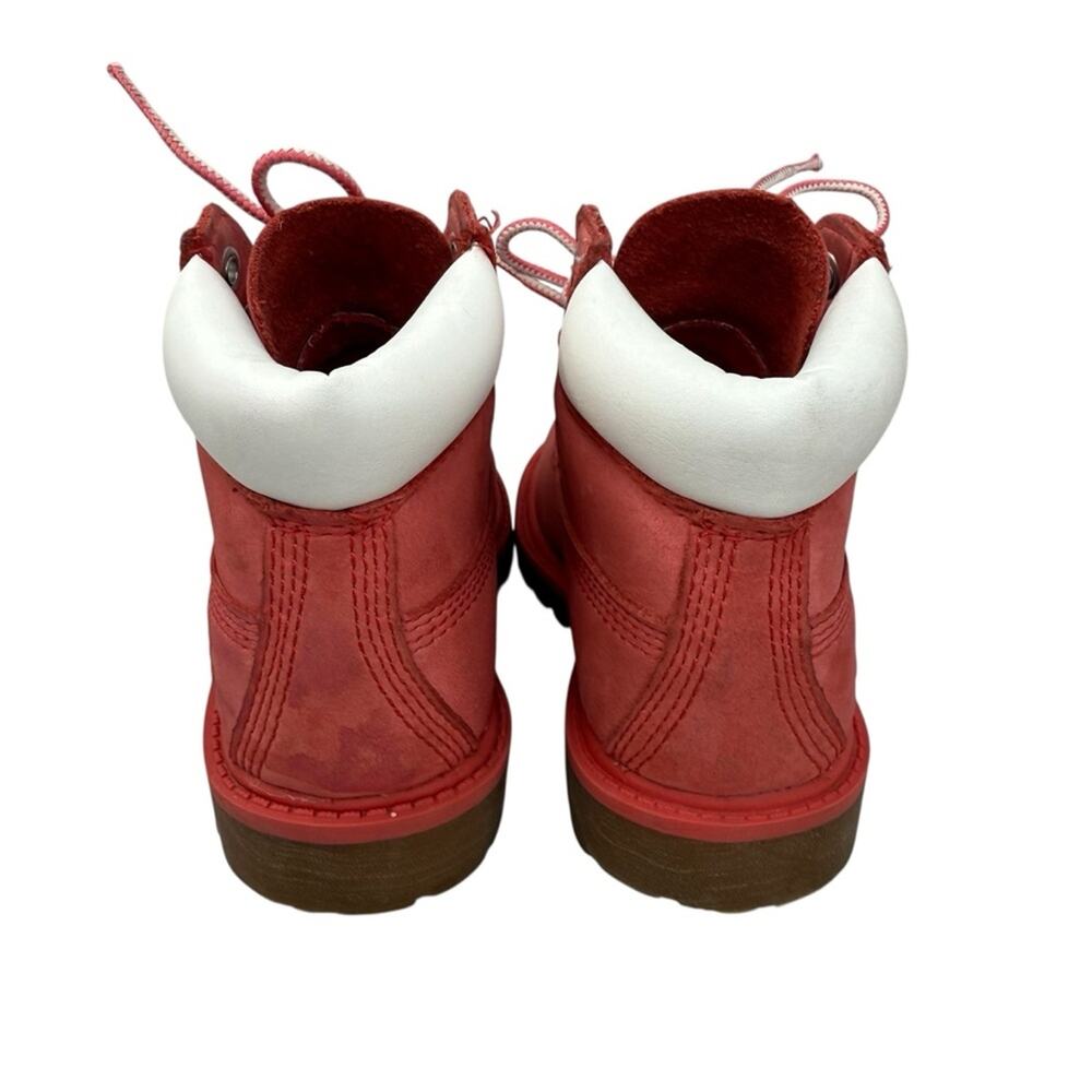 TIMBERLAND Work Boots Girls Toddler Sz 10 Pink “Rose Of Sharon” Waterproof - Picture 4 of 14
